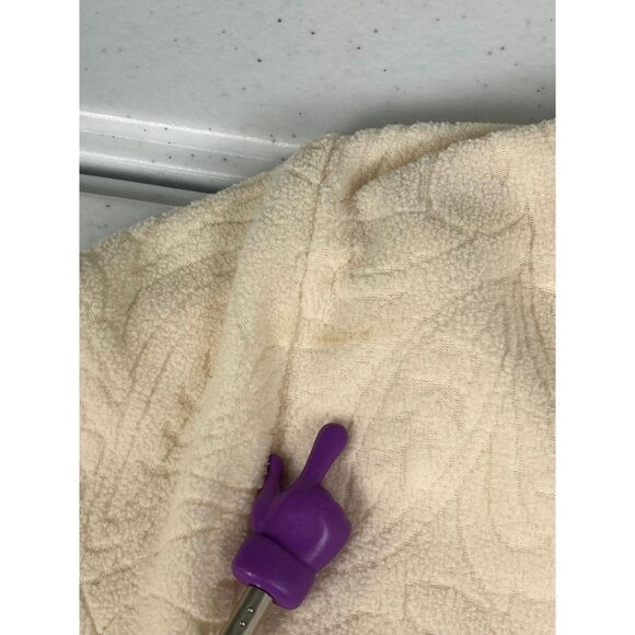 Aria Two Piece Set Ivory Embroidered Women's Long Sleeve Top Pajama Pants XL - Picture 3 of 10